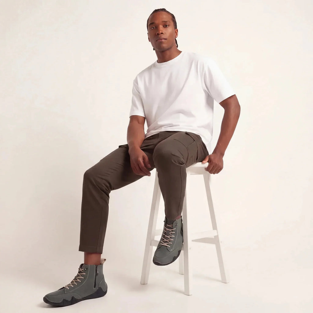 Chaussures Pieds-Nus Zippées Zero-Drop Cuir Vegan Déperlantes
